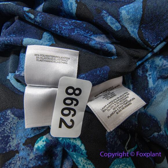 RACHEL Rachel Roy Sleeveless Printed Matte Jersey Dress in Teal Berry‎ Bush, 2X - Picture 13 of 13